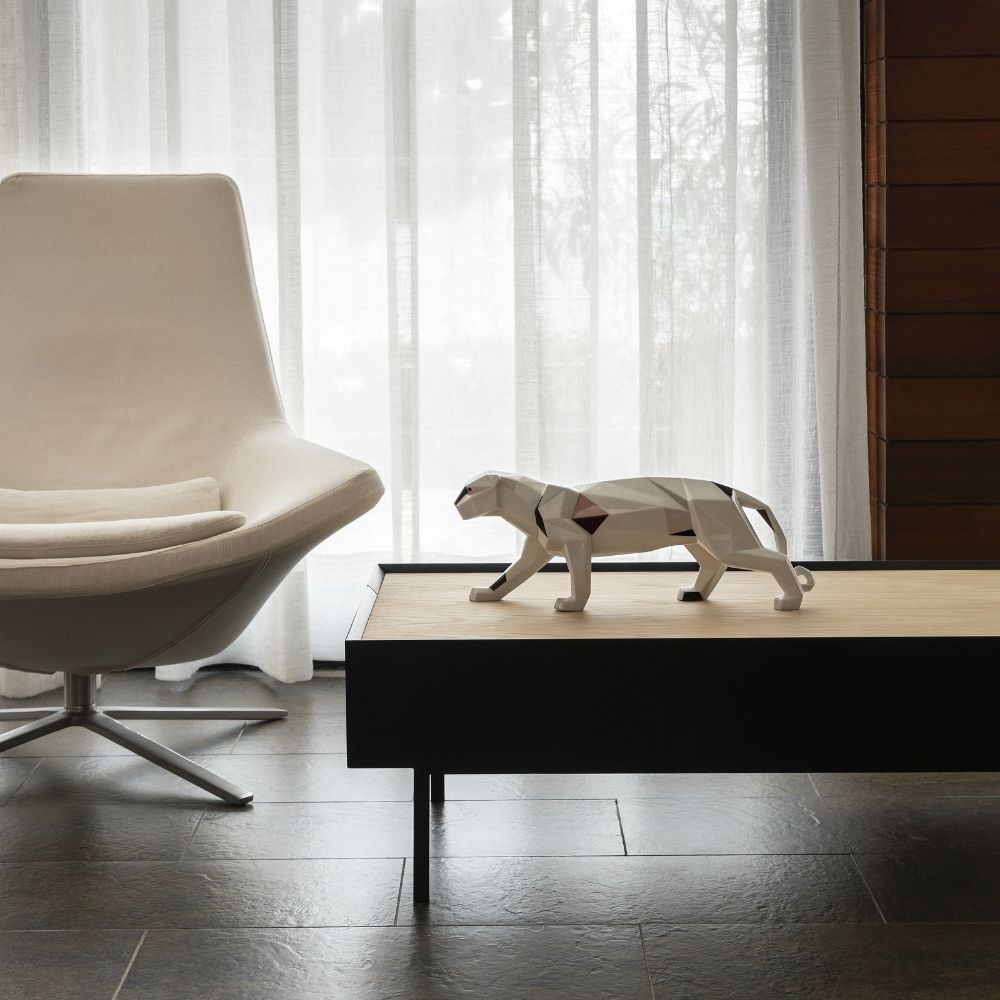 Porcelain sculpture, Panther, Origami by Marco Antonio Nogueron - LLADRO