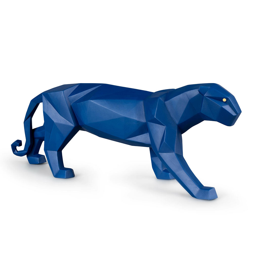 Porcelain sculpture, Blue Panther, Origami by Dept. Decoracion - LLADRO