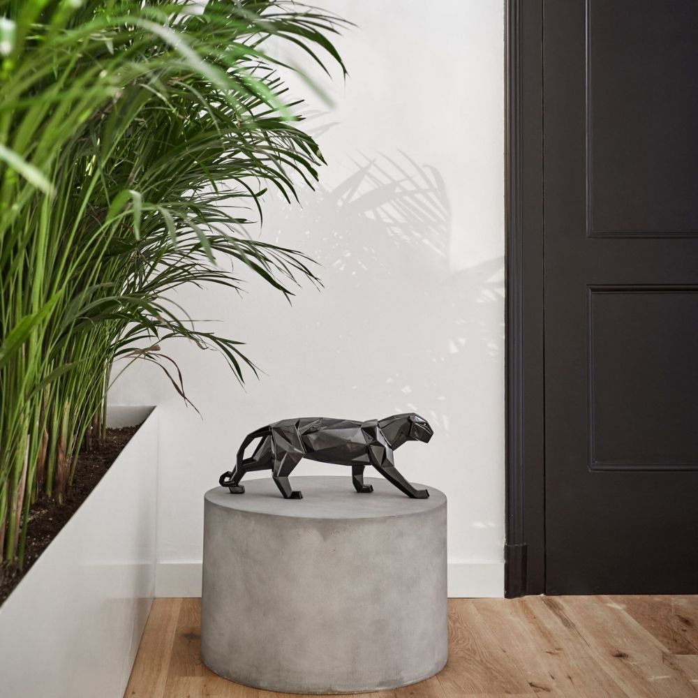 Porcelain sculpture, Black Panther, Origami by Dept. Decoracion - LLADRO