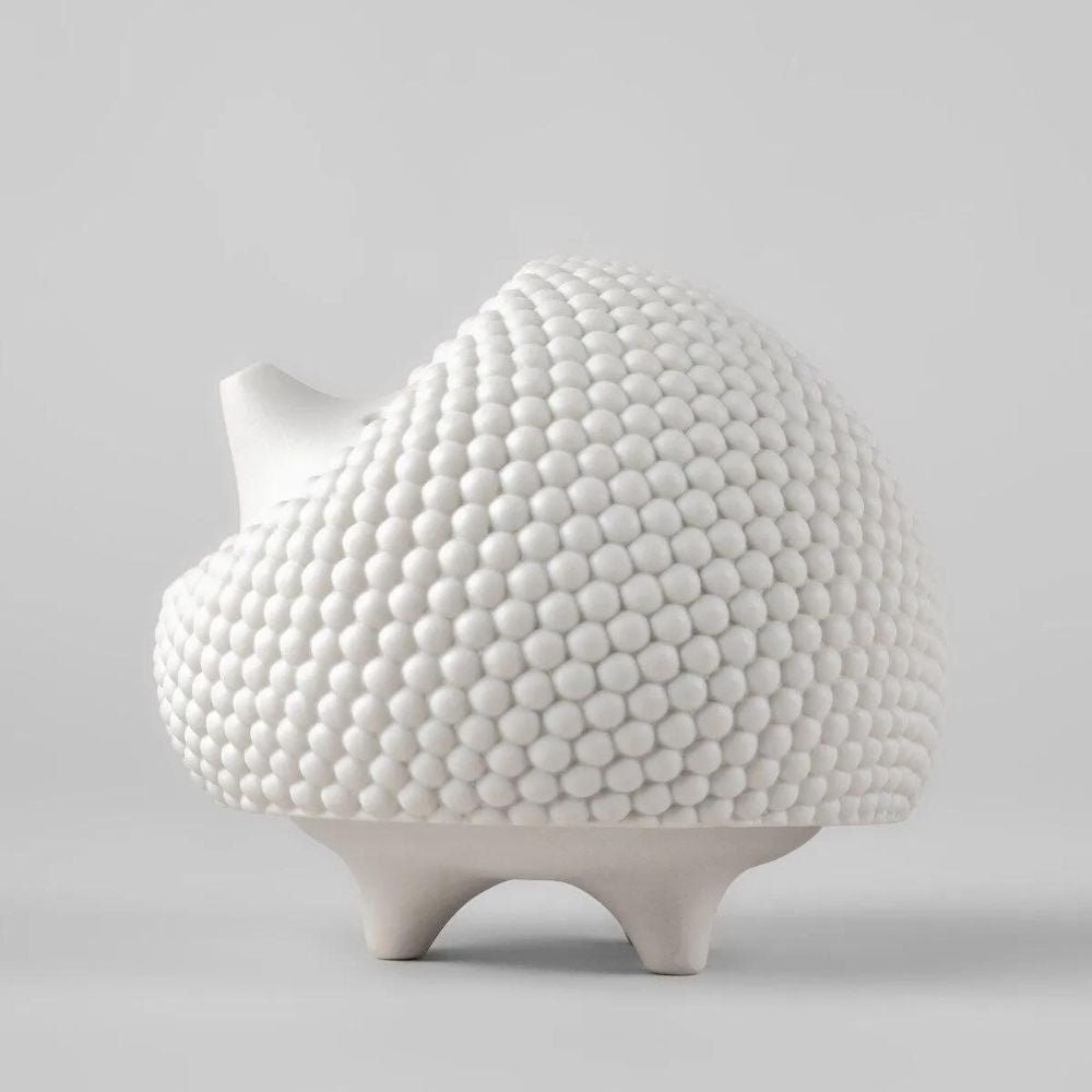 Cordless porcelain table lamp, 5.9 x 5.1 inches, Hedgehog - LLADRO