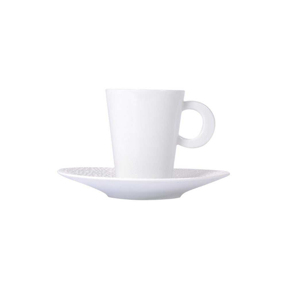 Espresso cup and plate, Ecume White - Bernardaud