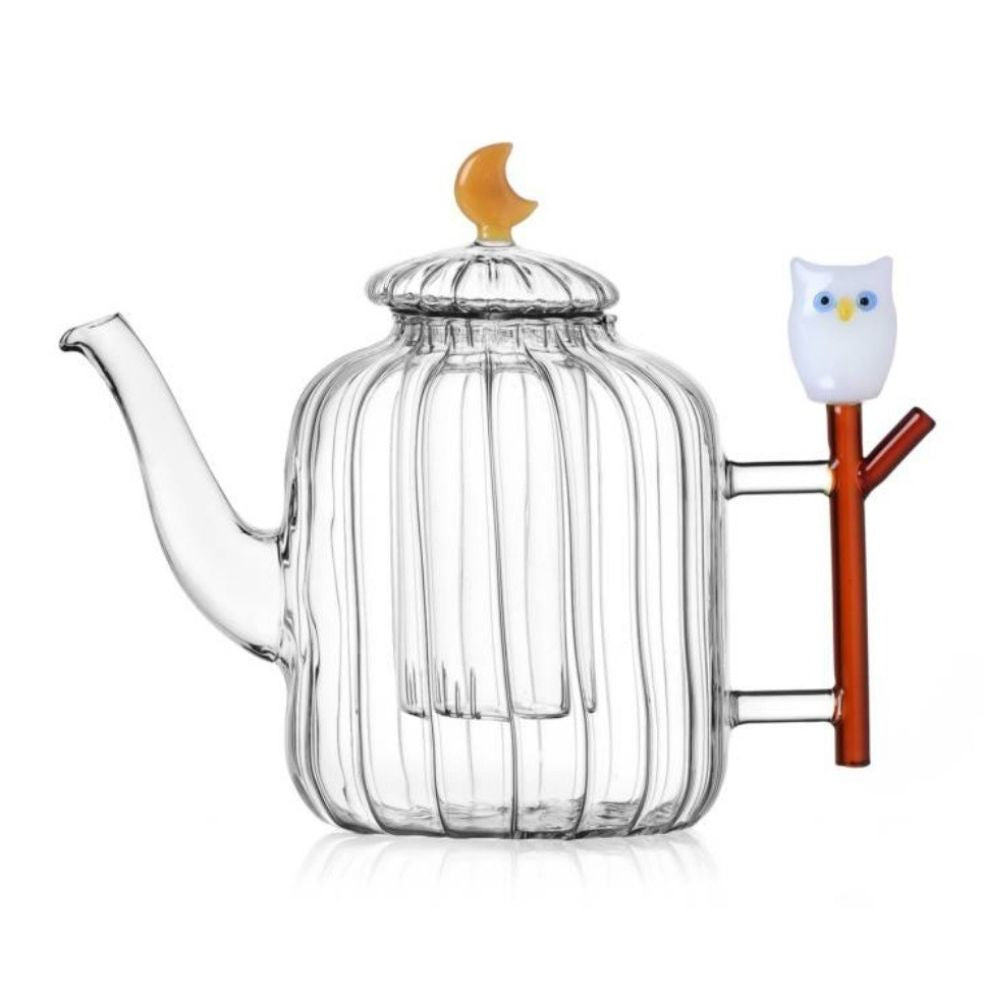 Glass teapot, Owl, Animal Farm by Alessandra Baldereschi - ICHENDORF