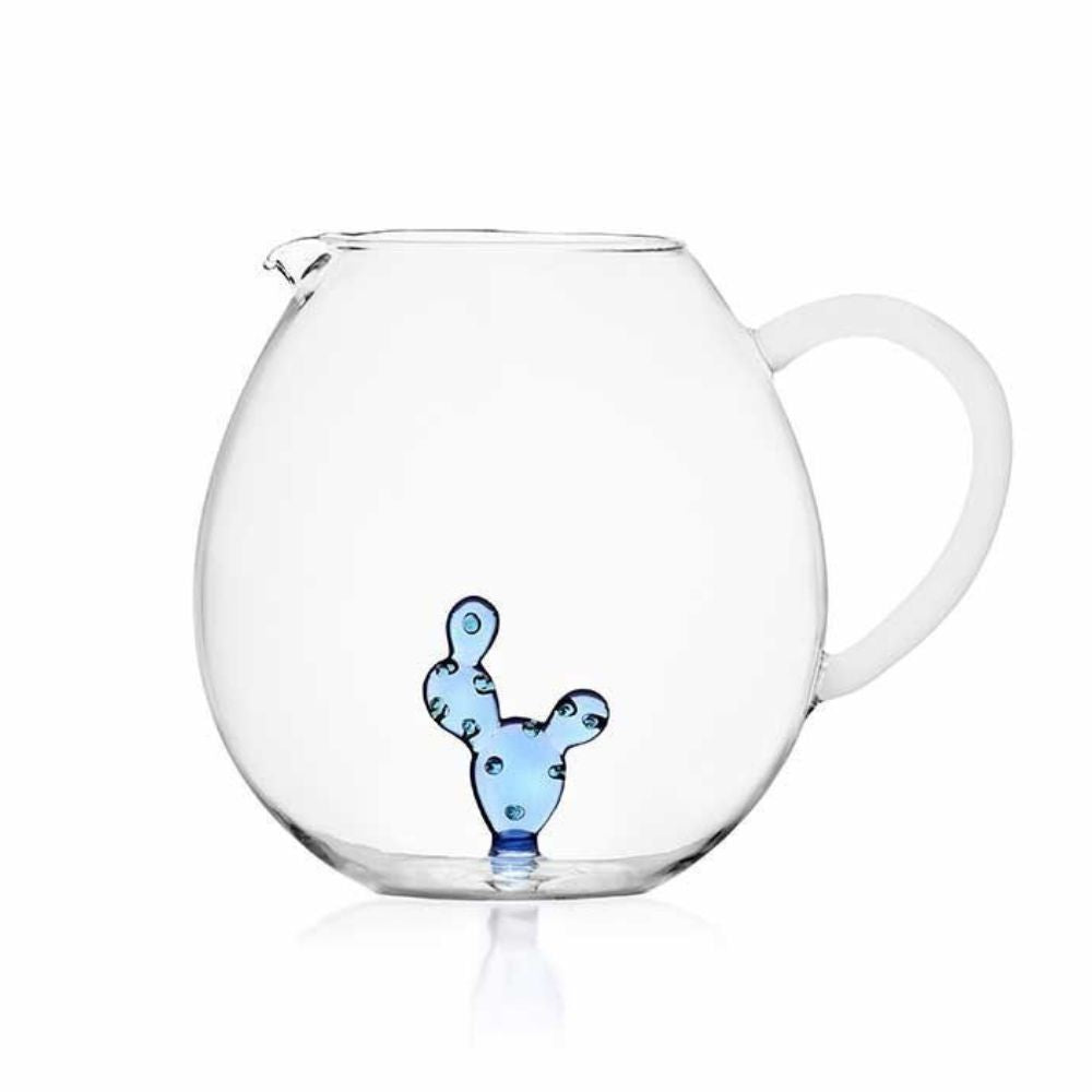 Glass carafe, Blue Cactus, Desert Plants by Alessandra Baldereschi - ICHENDORF
