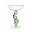 Champagne coupe glass, Cactus Green, Desert Plants by Alessandra Baldereschi - ICHENDORF