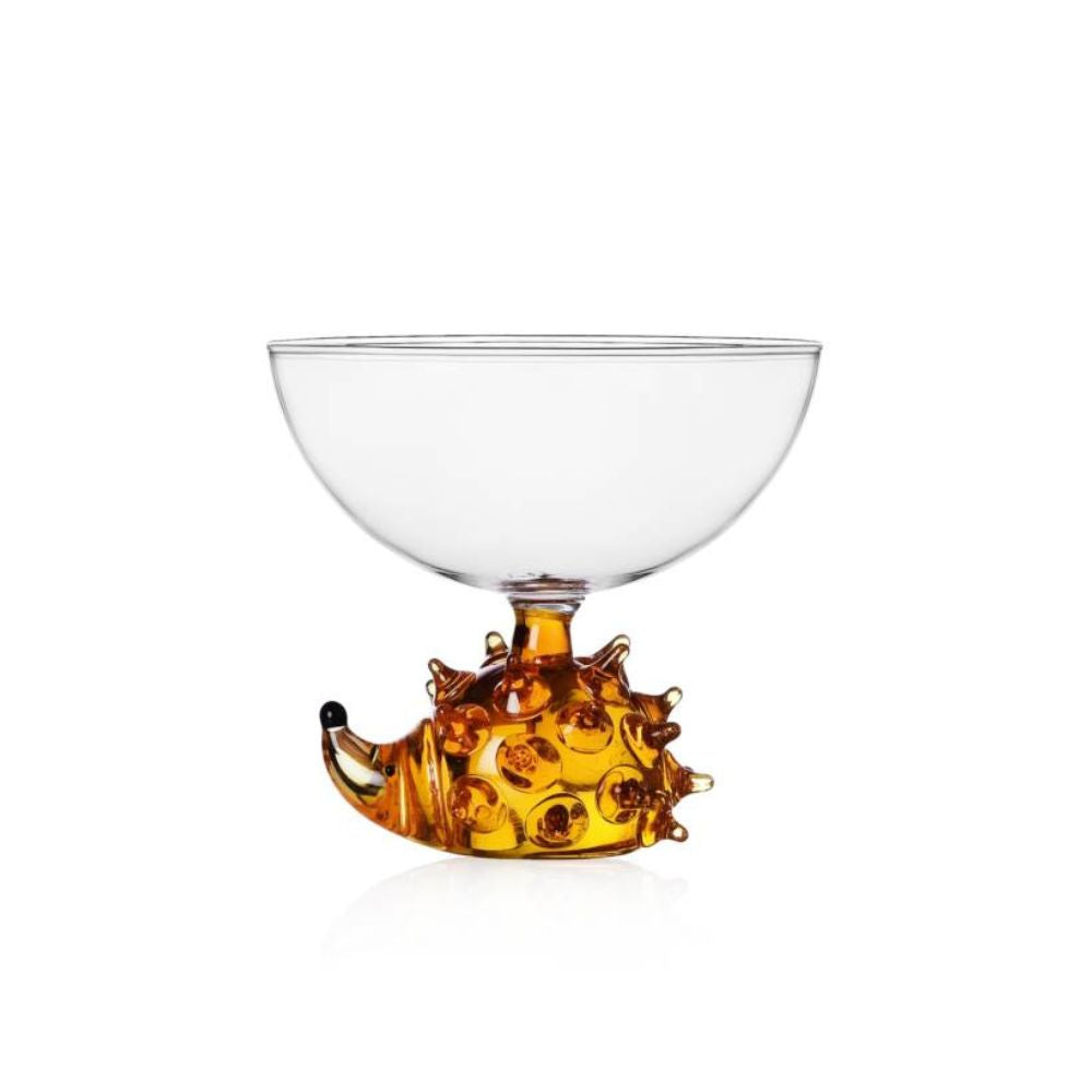 Glass bowl, Amber Hedgehog, Animal Farm by Alessandra Baldereschi - ICHENDORF
