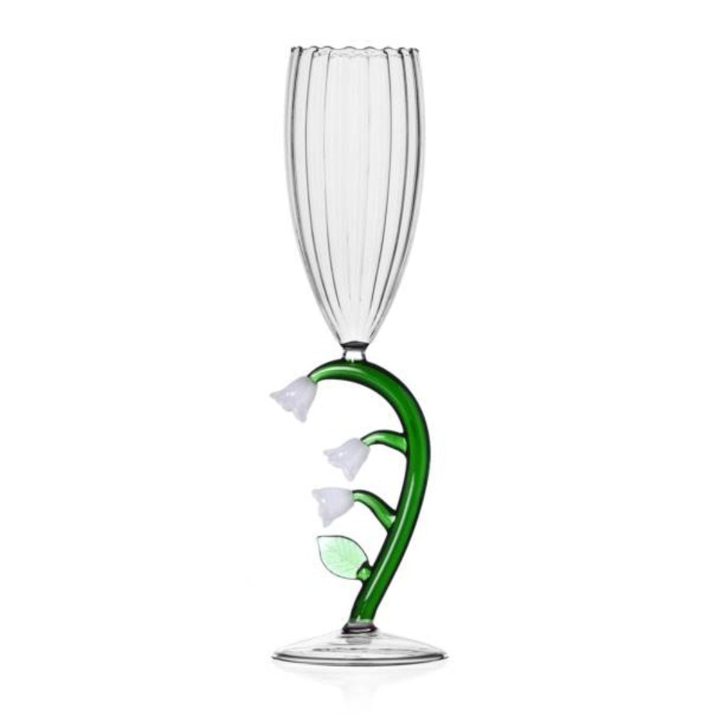 Champagne glass, white flower, Botanica by Alessandra Baldereschi - ICHENDORF