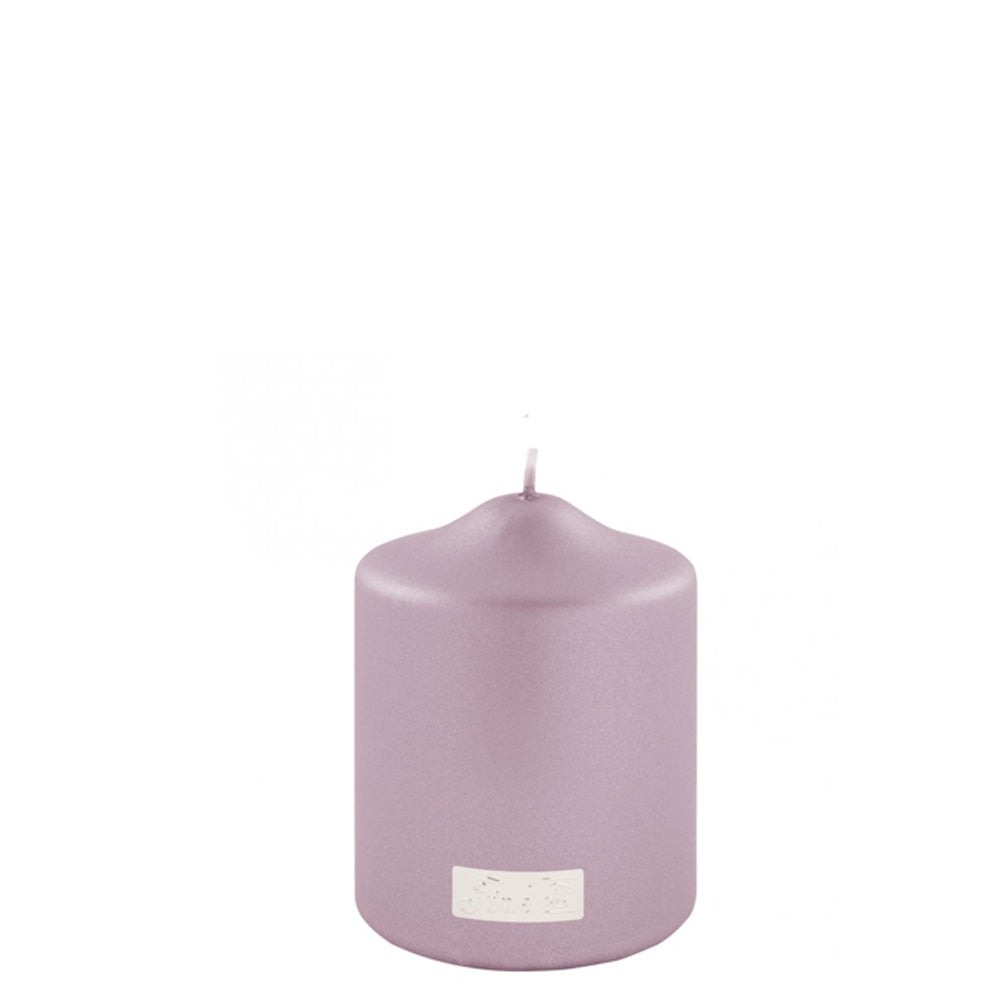 Decorative Candle, 3.9 inches, Metallic Pink - SIMONA'S COLLECTION