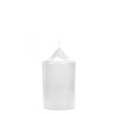 Decorative Candle, Glossy, 3.9 inches, White, Altar Collection - SIMONA'S COLLECTION