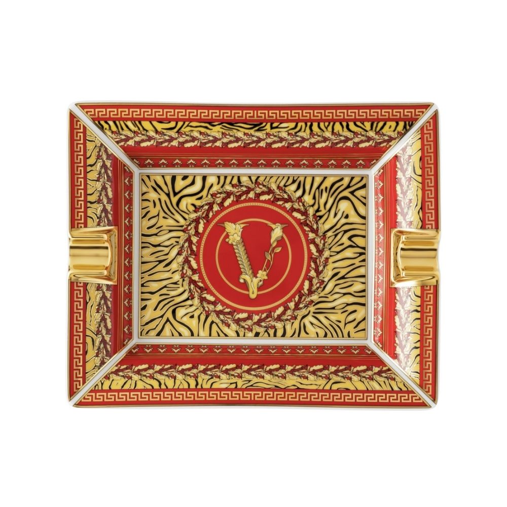 Porcelain ashtray, 6.3 inches, Virtus Holiday - VERSACE