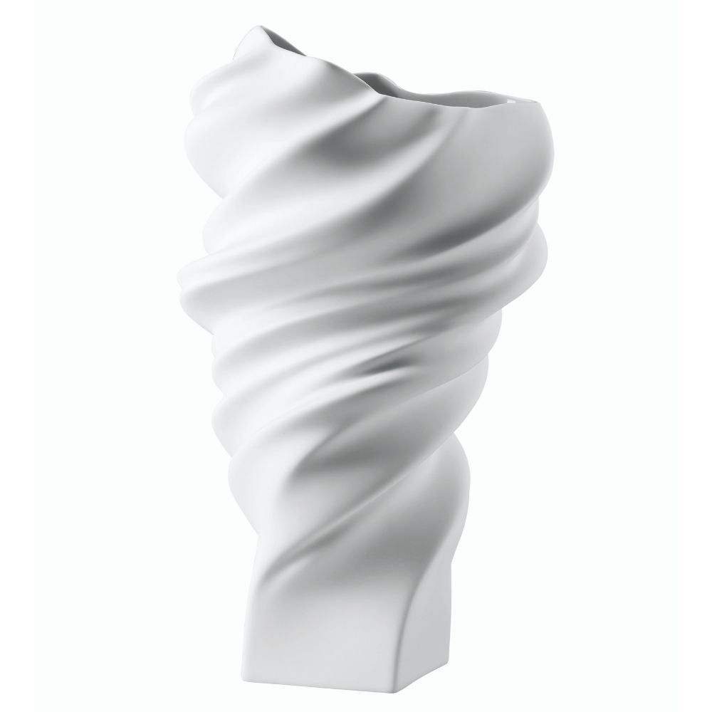 White porcelain vase, 12.6 inches, Squall White Mat by Cedric Ragot - ROSENTHAL
