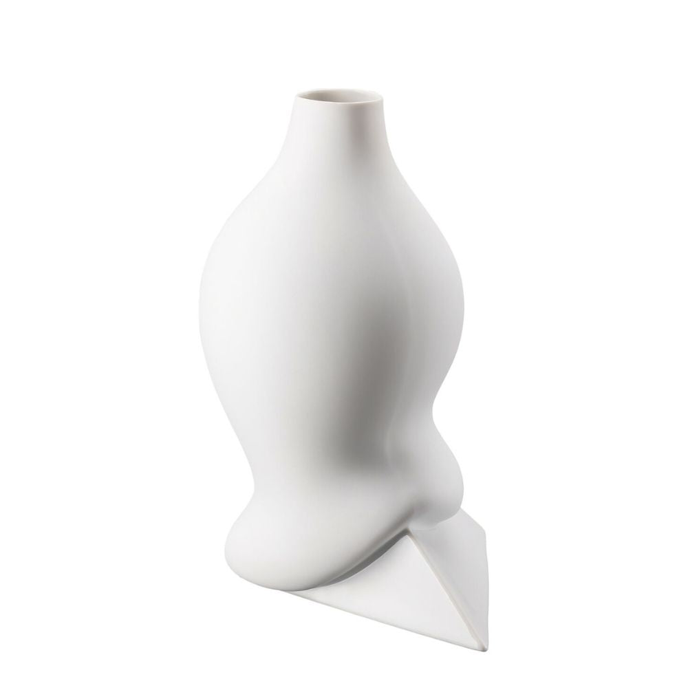 Porcelain vase, 11 inches, Sirop White Matt by Cedric Ragot - ROSENTHAL
