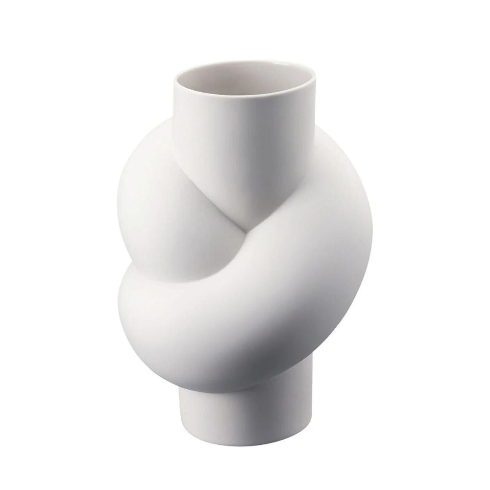 White porcelain vase, 9.8 inches, Node White - ROSENTHAL