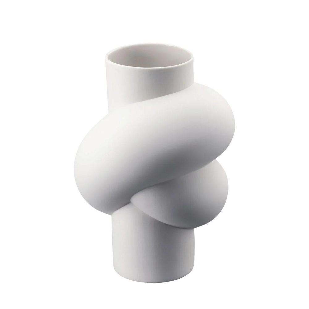 White porcelain vase, 9.8 inches, Node White - ROSENTHAL