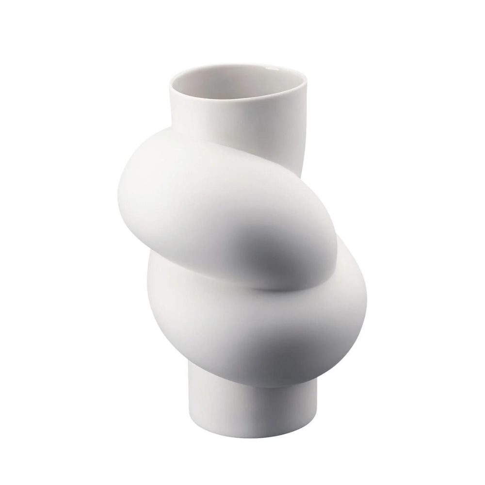 White porcelain vase, 9.8 inches, Node White - ROSENTHAL