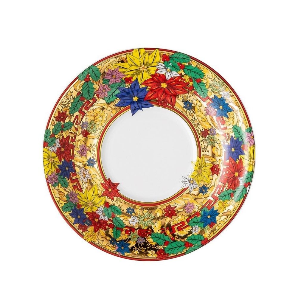 Cappuccino cup and saucer, Holiday Alphabet - VERSACE