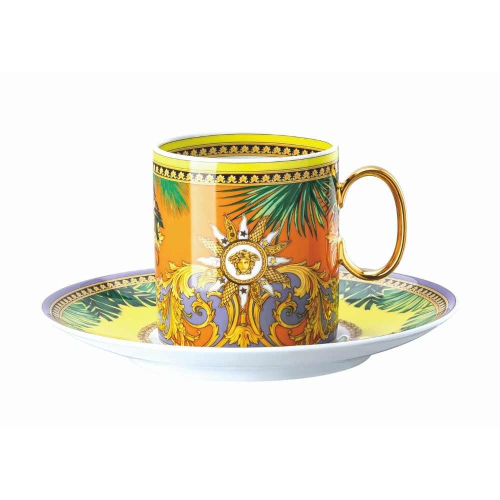 Coffee cup and saucer, Jungle Animalier - VERSACE