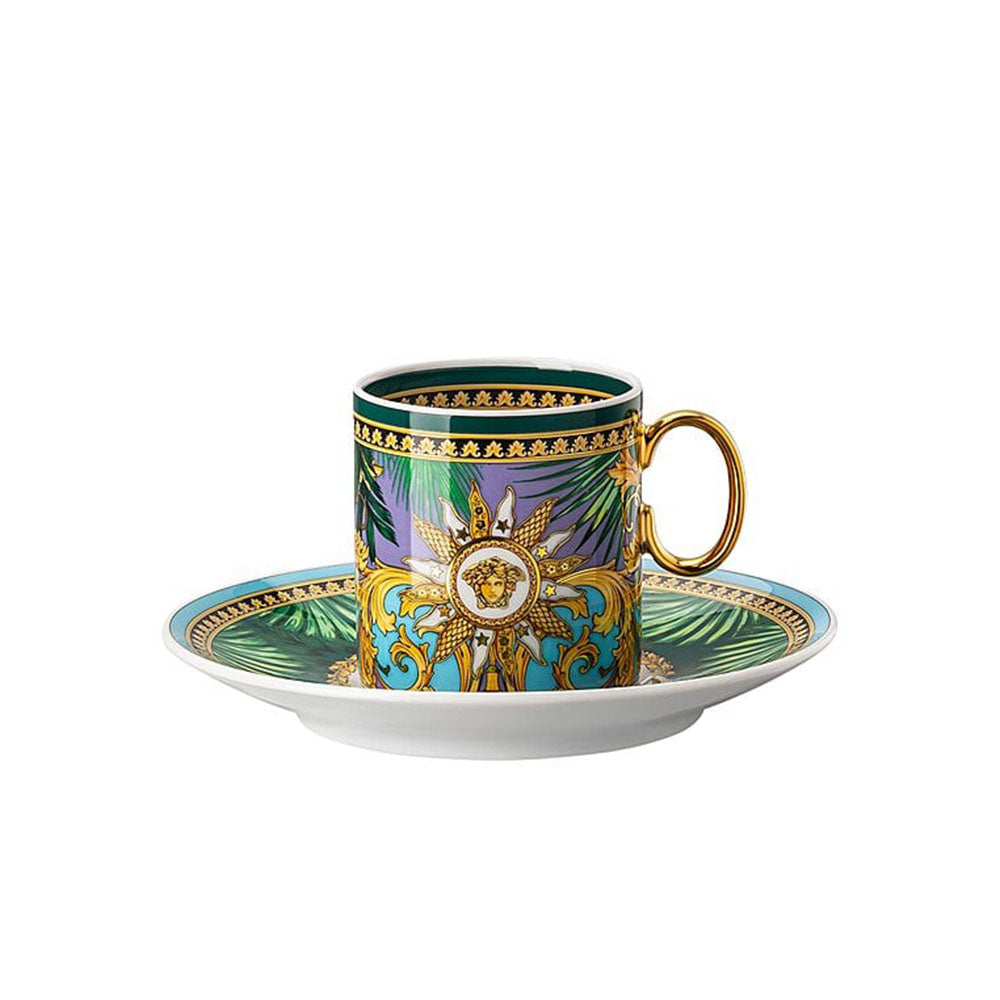 Espresso cup and saucer, Jungle Animalier - VERSACE