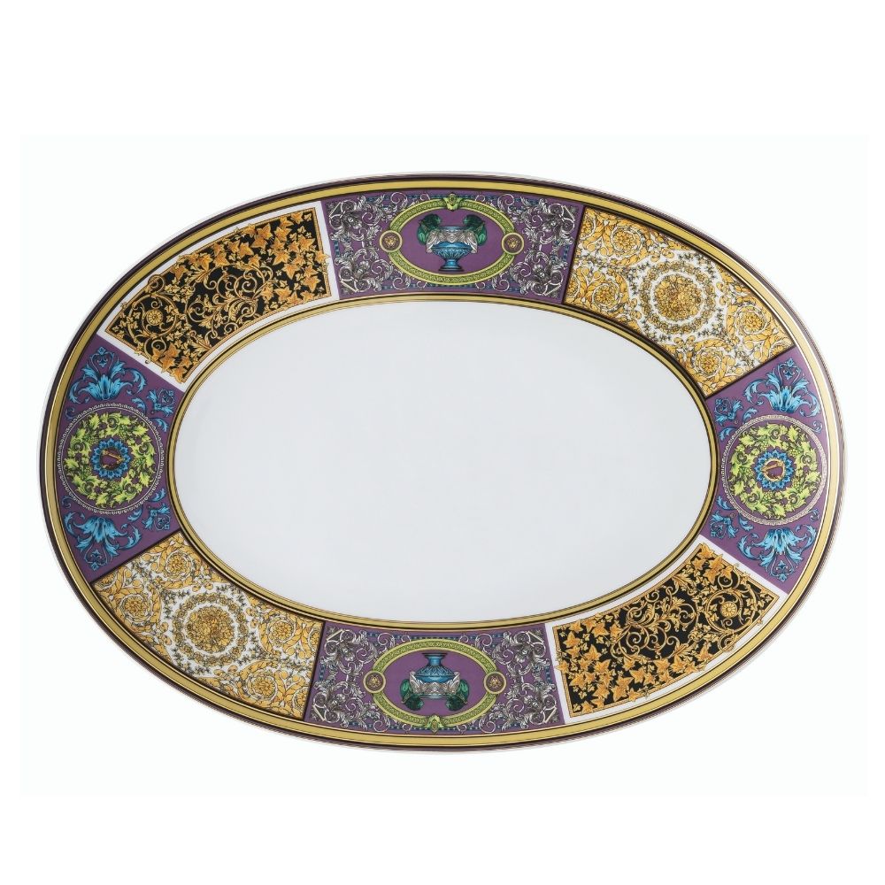 Oval platter 15 inches, Barocco Mosaic - VERSACE