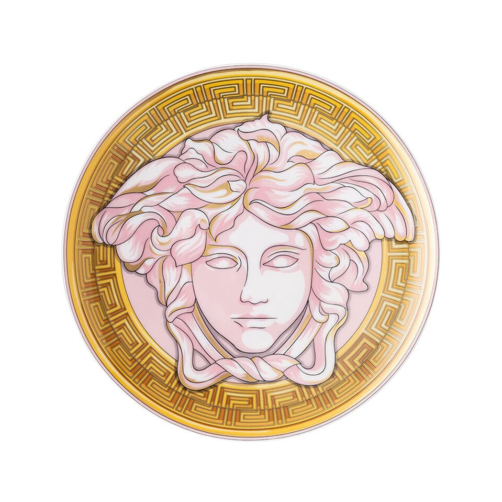 Bread and butter plate, Medusa Amplified Pink Coin - VERSACE
