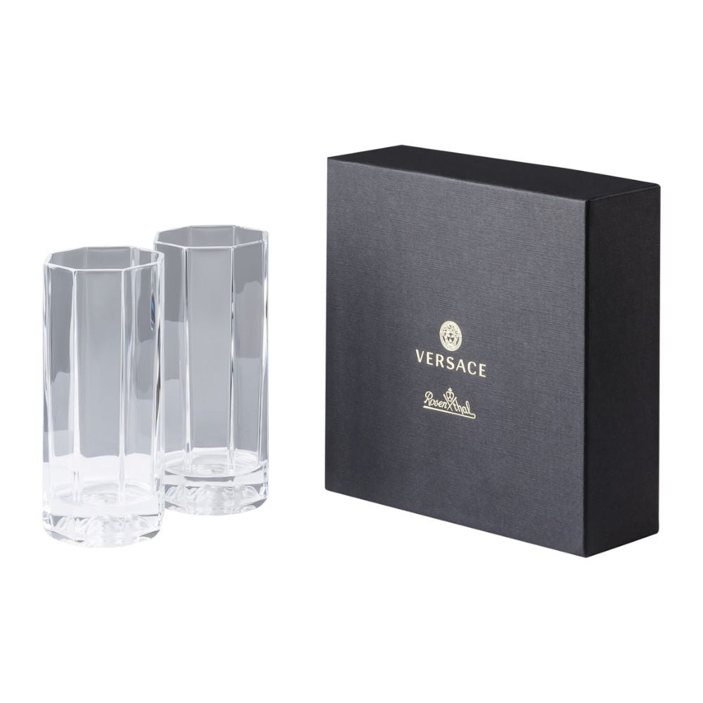 Set of two tall glasses, Medusa Lumiere - VERSACE