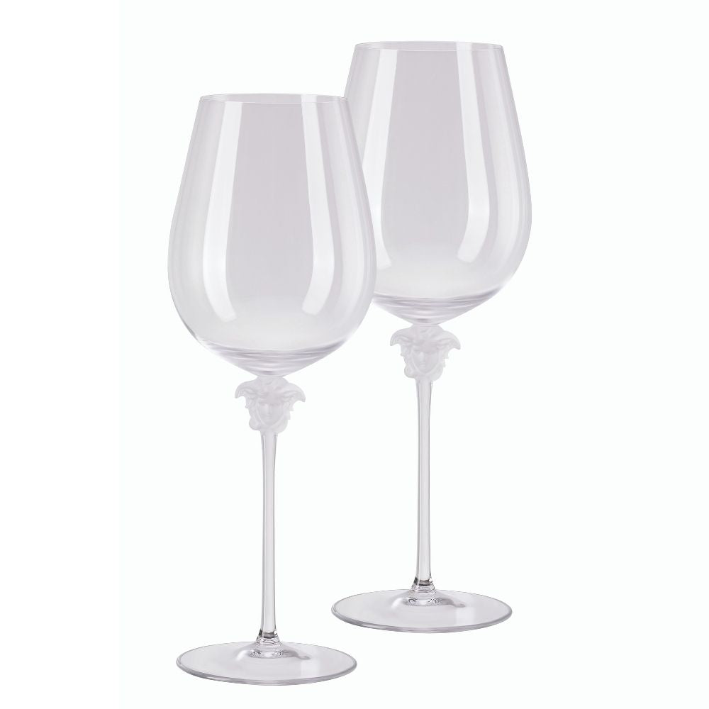 Set of two Bordeaux glasses for red wine, Medusa Lumiere - VERSACE