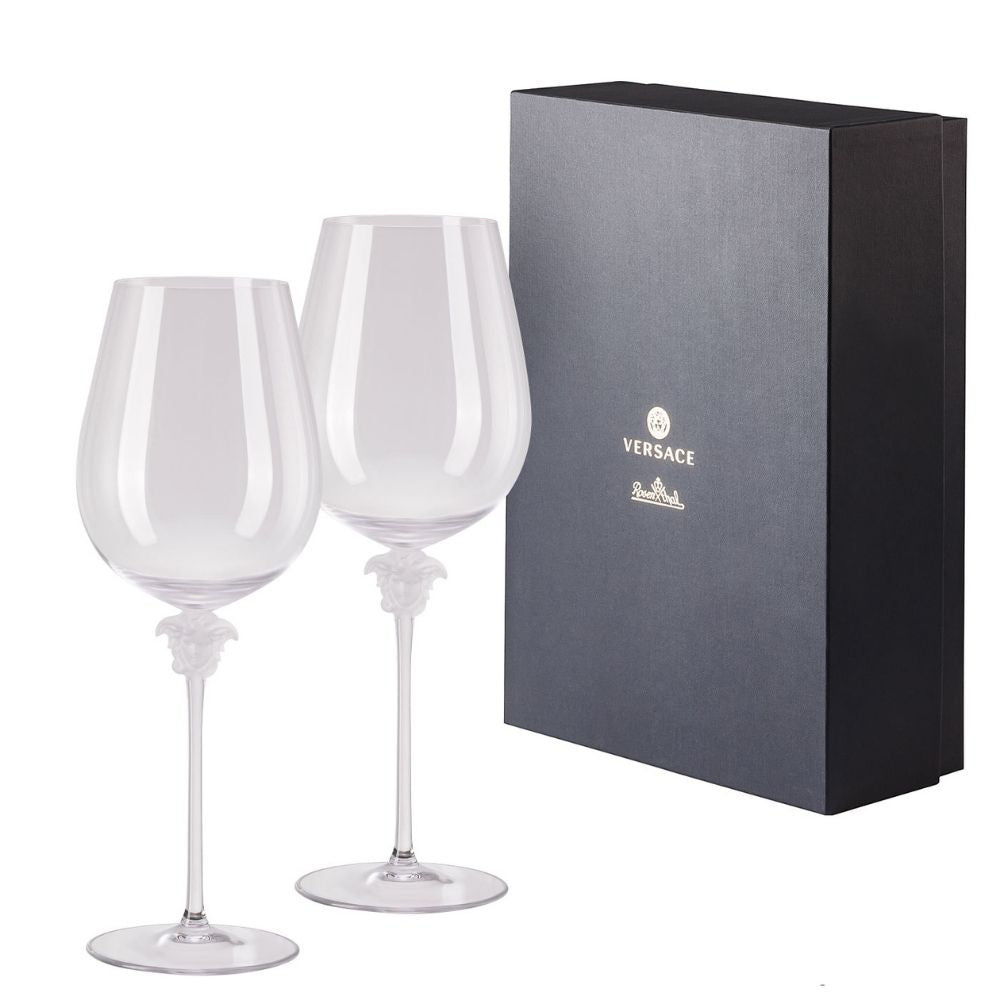 Set of two Bordeaux glasses for red wine, Medusa Lumiere - VERSACE