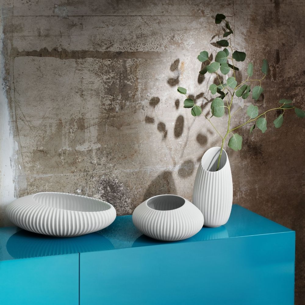 Porcelain vessel, Shell White by Patrick Norguet - VISTA ALEGRE