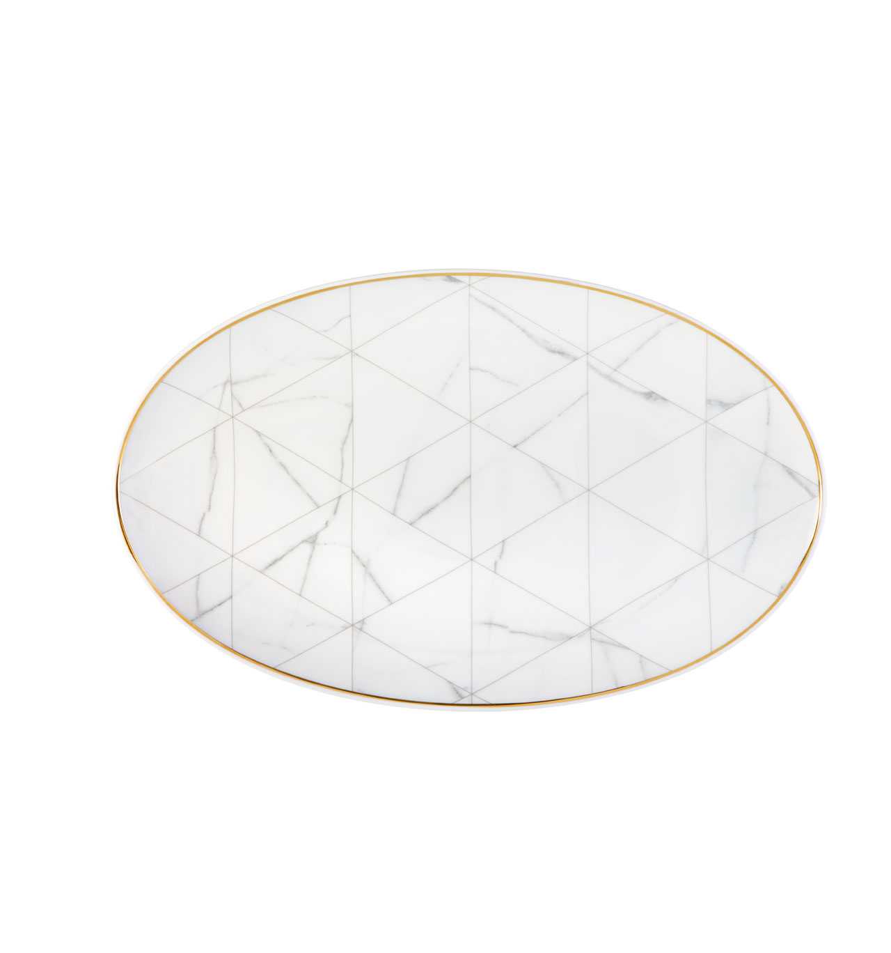Oval platter 15.4 inches, Carrara by Coline le Corre - VISTA ALEGRE