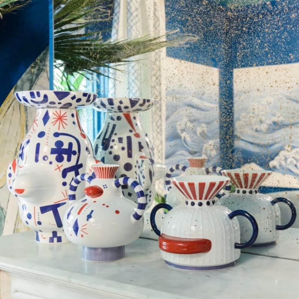 Elephant vase in porcelain, Folkifunki by Jaime Hayon - VISTA ALEGRE