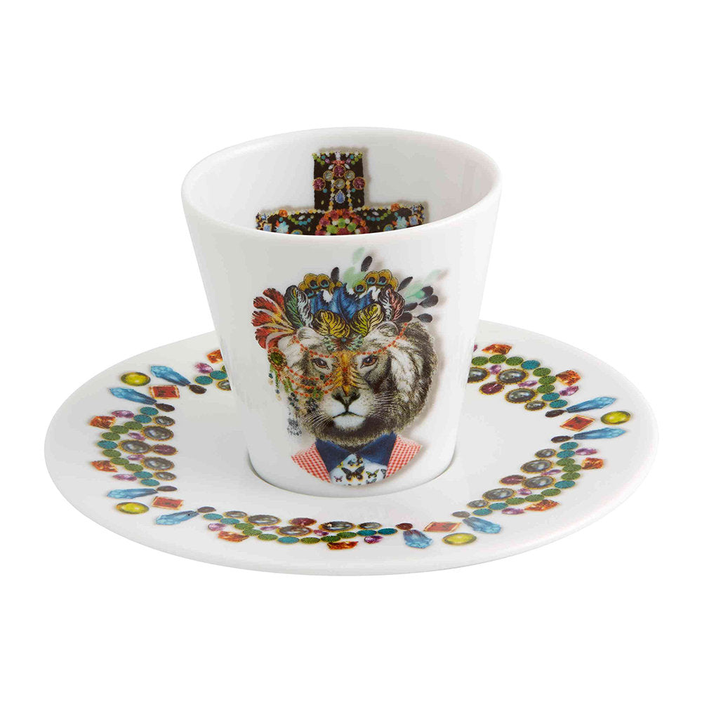 Set of 4 espresso cups and saucers, Love who you want - CHRISTIAN LACROIX