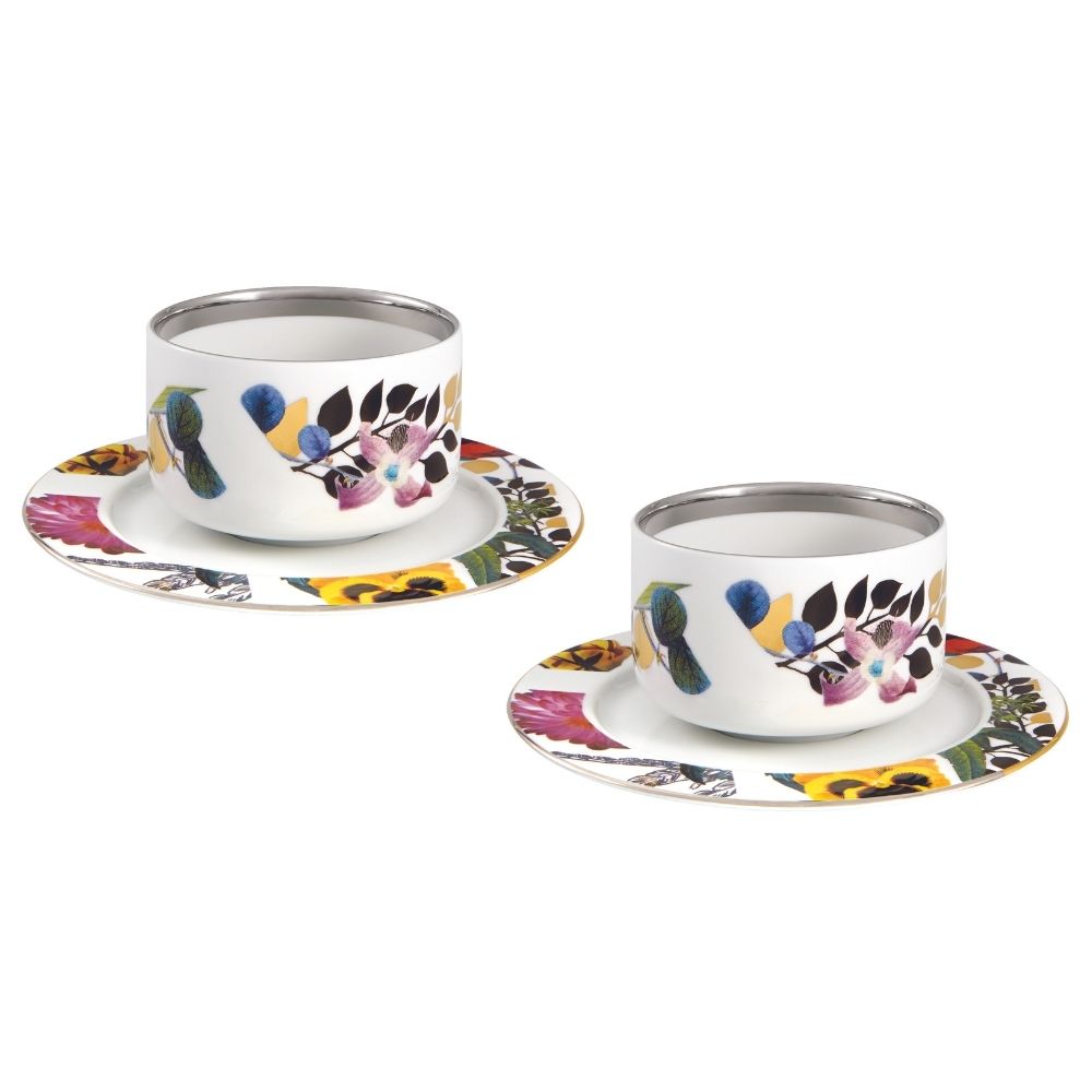 Set of 2 tea cups and saucers, Primavera - CHRISTIAN LACROIX