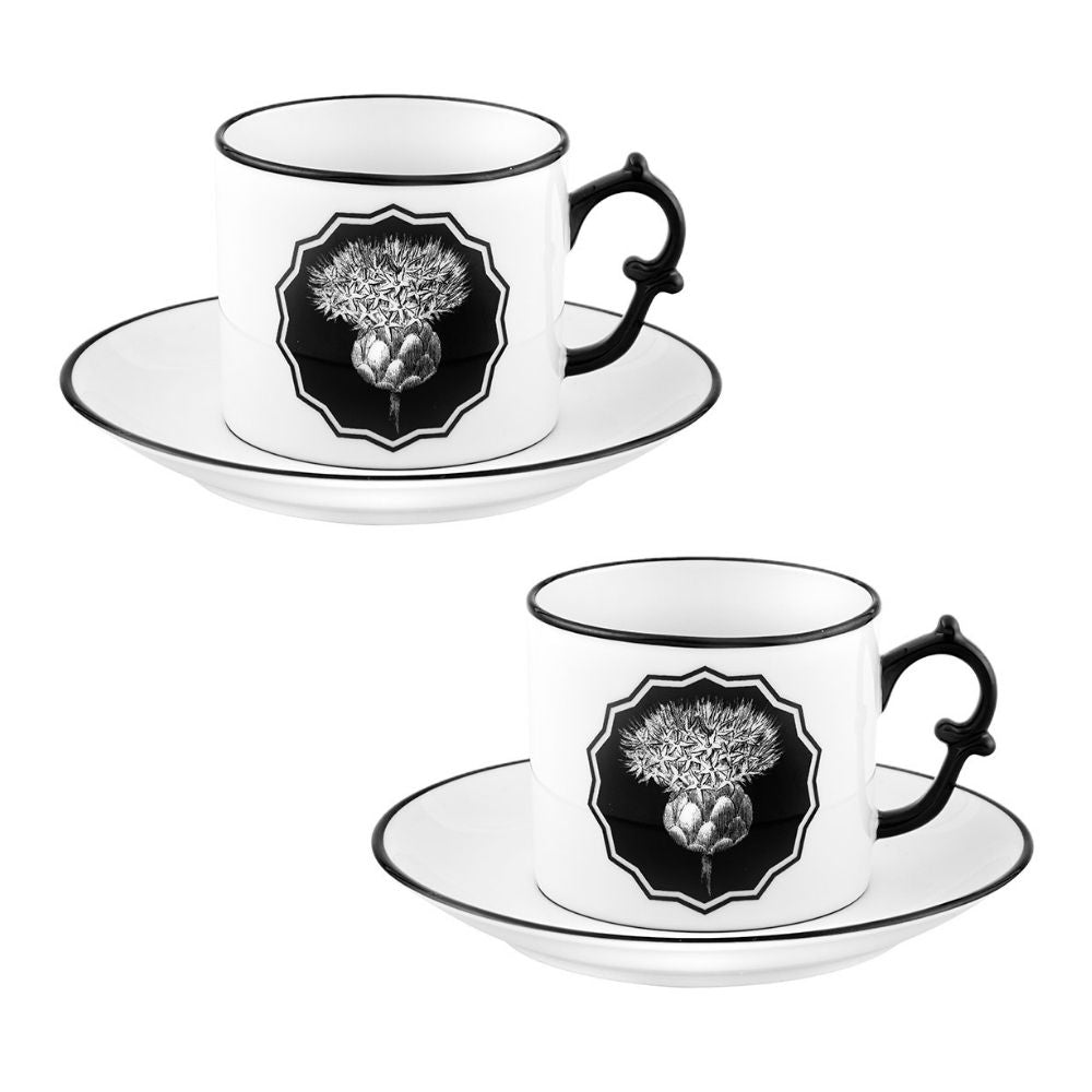 Set of 2 tea cups and saucers, white, Herbariae - CHRISTIAN LACROIX