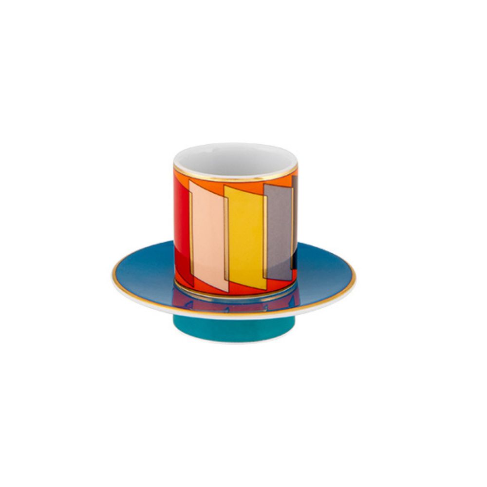 Set of 4 coffee cups and saucers, Futurismo - VISTA ALEGRE