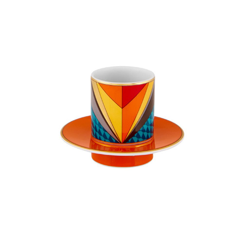 Set of 4 coffee cups and saucers, Futurismo - VISTA ALEGRE