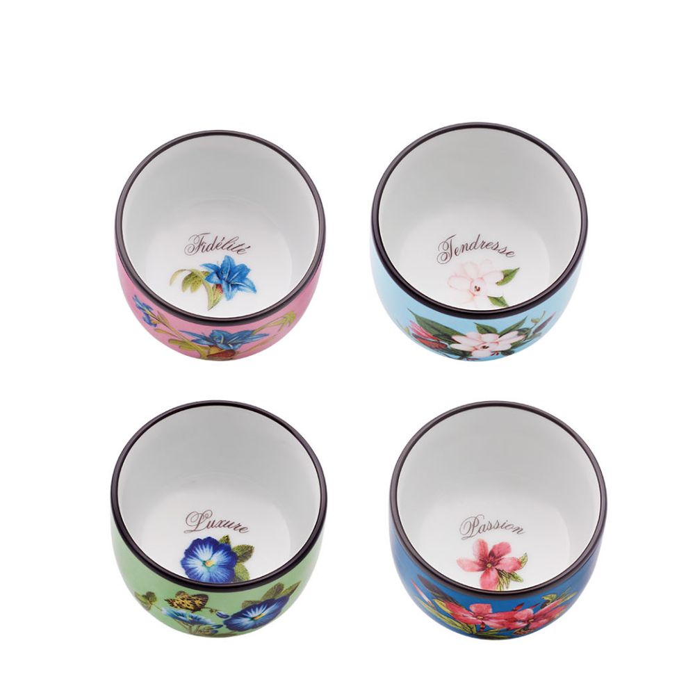 Set of 4 espresso cups and plates, Fete Vos Jeux - CHRISTIAN LACROIX