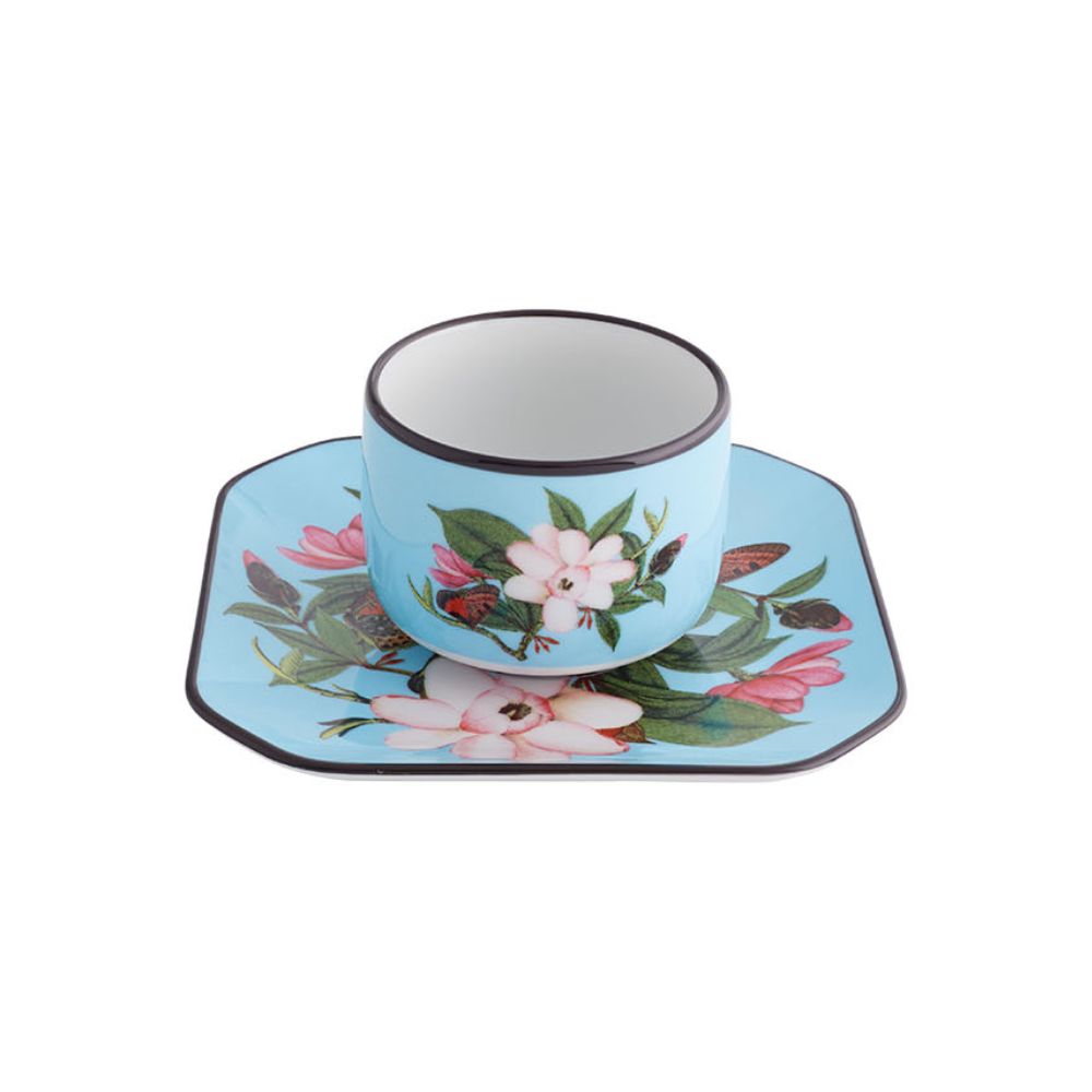 Set of 4 espresso cups and plates, Fete Vos Jeux - CHRISTIAN LACROIX