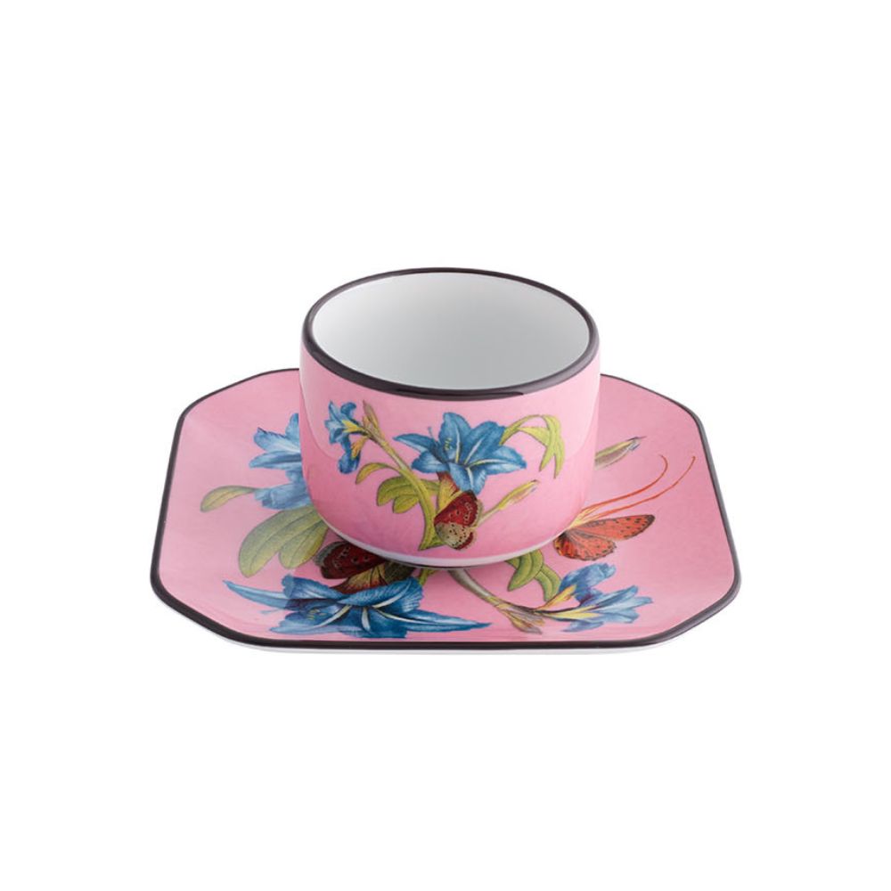 Set of 4 espresso cups and plates, Fete Vos Jeux - CHRISTIAN LACROIX