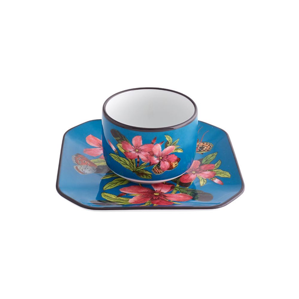 Set of 4 espresso cups and plates, Fete Vos Jeux - CHRISTIAN LACROIX