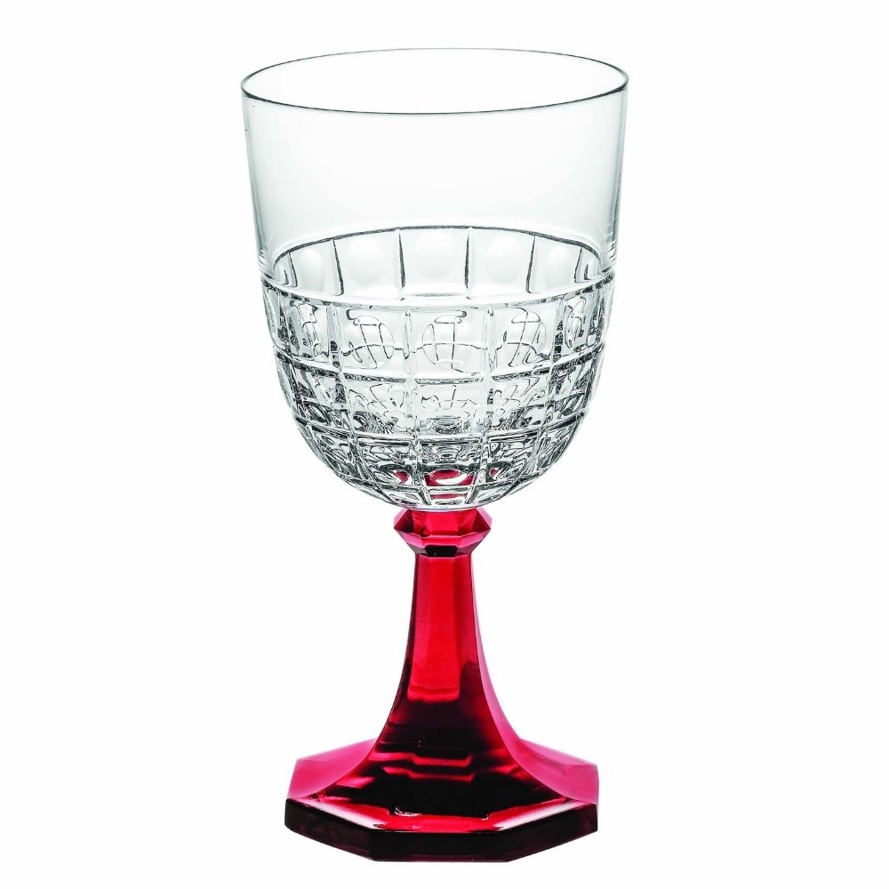 Goblet with red stem, Emporio - VISTA ALEGRE