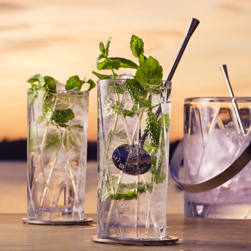 Set of 4 tall glasses, 12.5 fl oz, City by Martti Rytkonen - ORREFORS