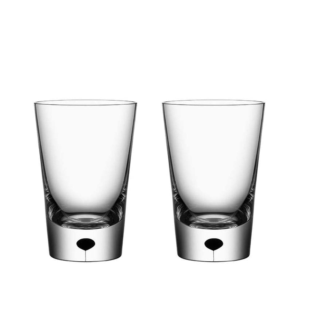 Set of 2 tall glasses, 7.8 fl oz Metropol by Erika Lagerbielke - ORREFORS