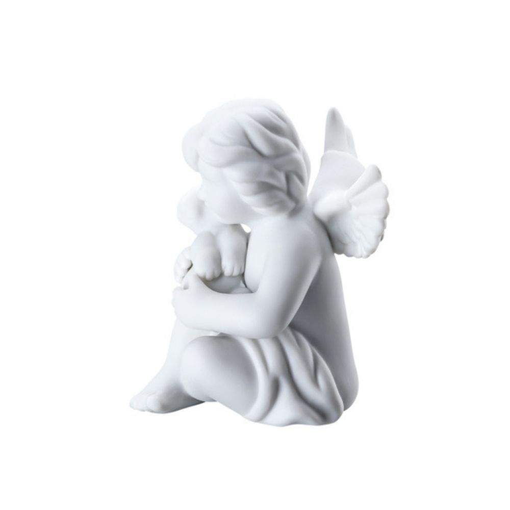 Porcelain figurine, angel with rabbit, 2.4 inches, Angels - ROSENTHAL