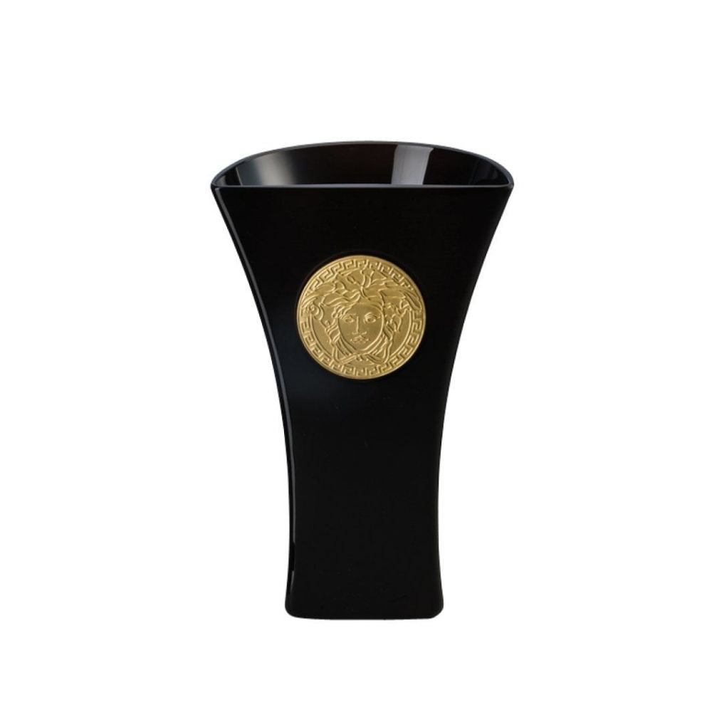 Glass vase, 11 inches, Medusa Madness Black - VERSACE