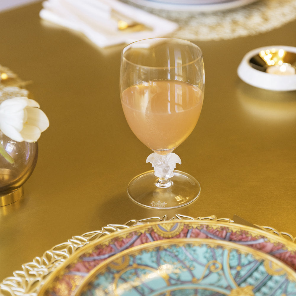 Set of two glasses for water, clear, Medusa Lumiere - VERSACE
