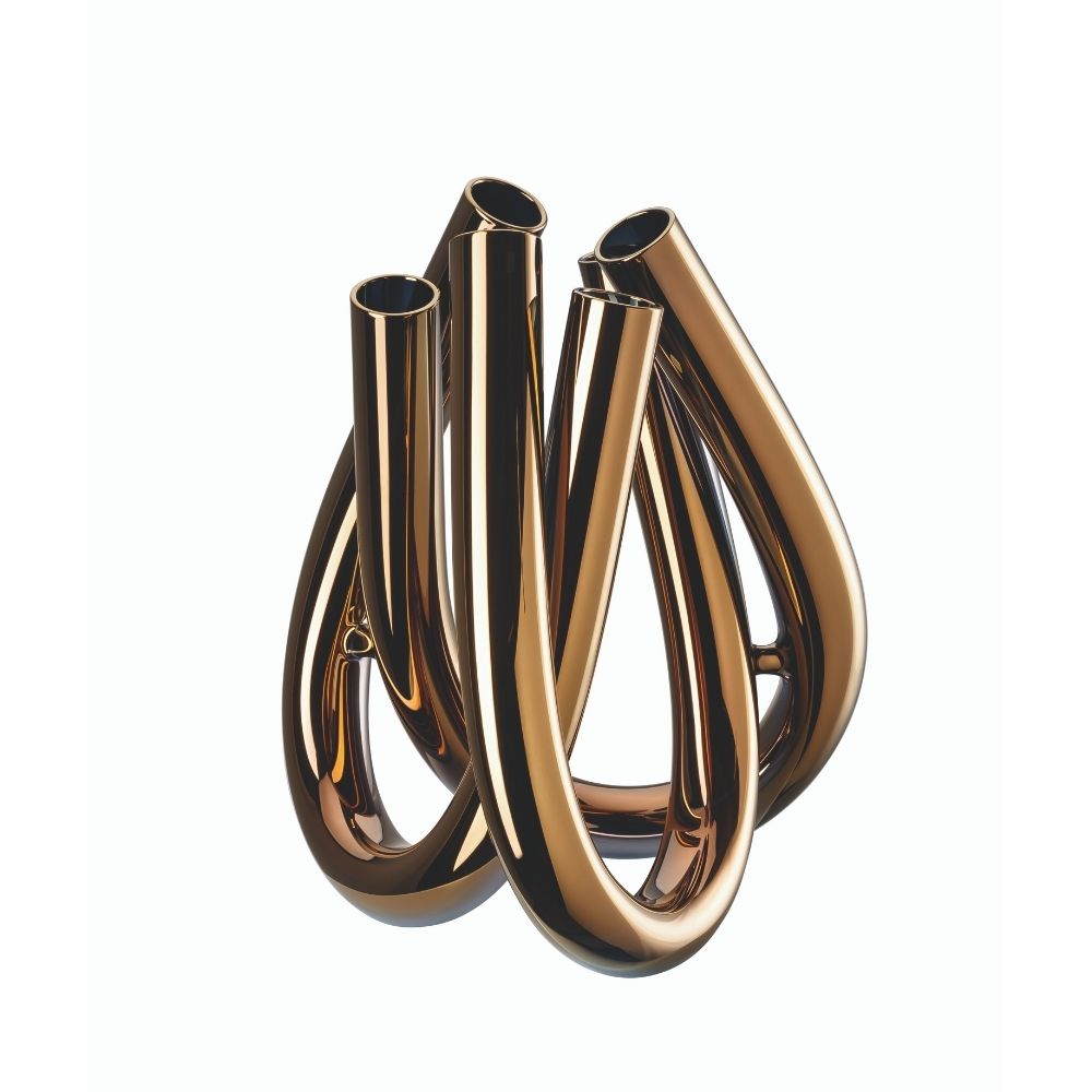 Borosilicate glass vase, 8.7 inches, Triu Kupfer by Jan Padrnos - ROSENTHAL