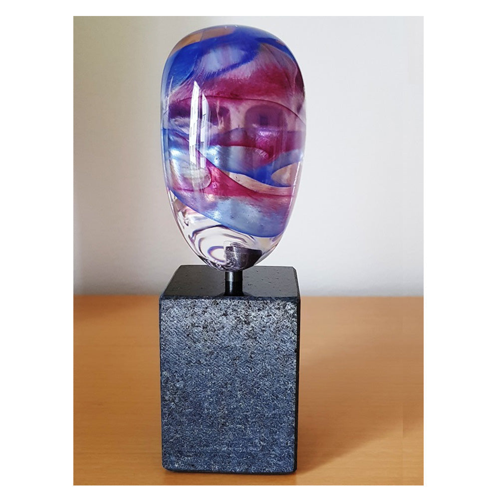 Sculpture with stand Brains Oden by Bertil Vallien - Limited Edition - KOSTA BODA