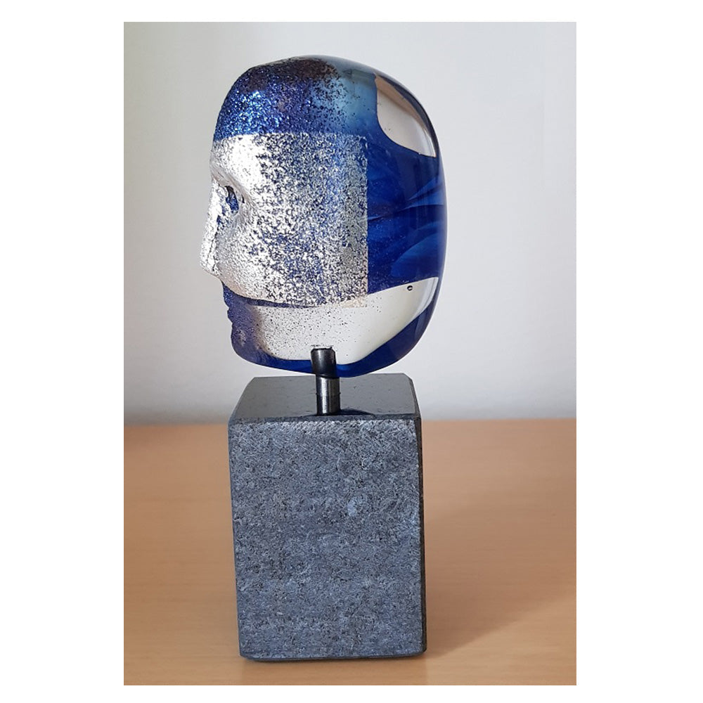 Sculpture with stand Brains Freja by Bertil Vallien - Limited Edition - KOSTA BODA