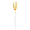 Gold-Plated Serving Fork, Mio White Gold Matte - CUTIPOL