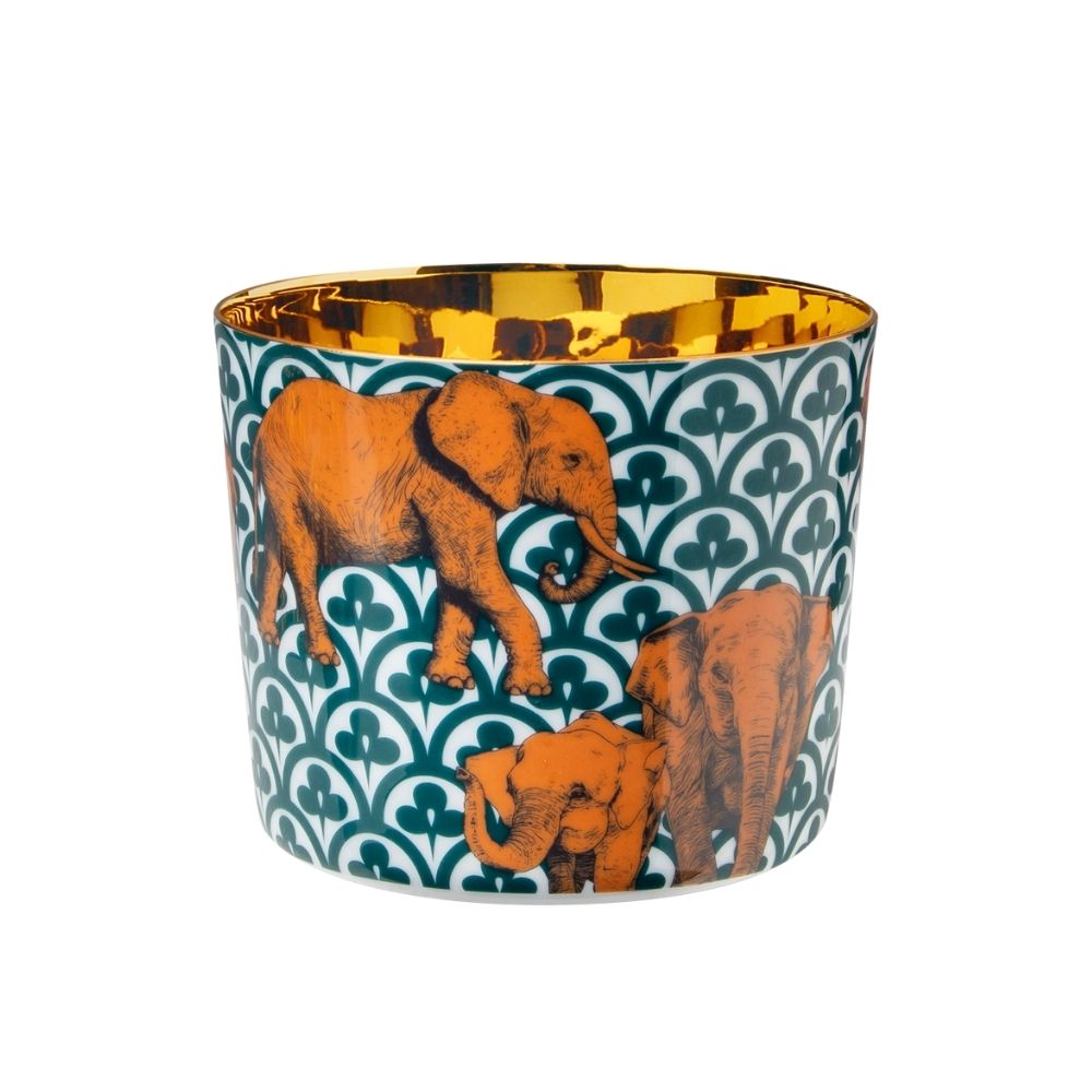 Porcelain Cup, Sip of Gold, Beautiful Creatures - The Elephant - SIEGER by FURSTENBERG