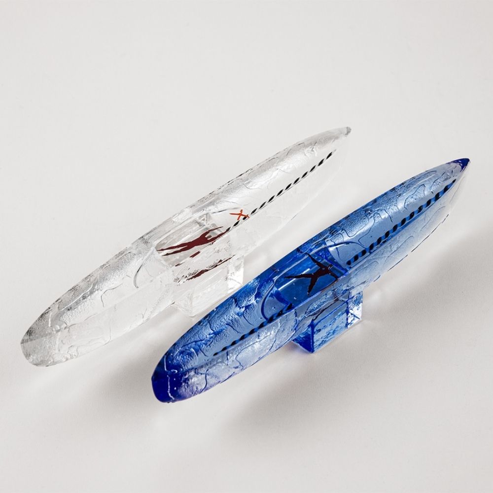 Sculpture Boats Drifter by Bertil Vallien - KOSTA BODA